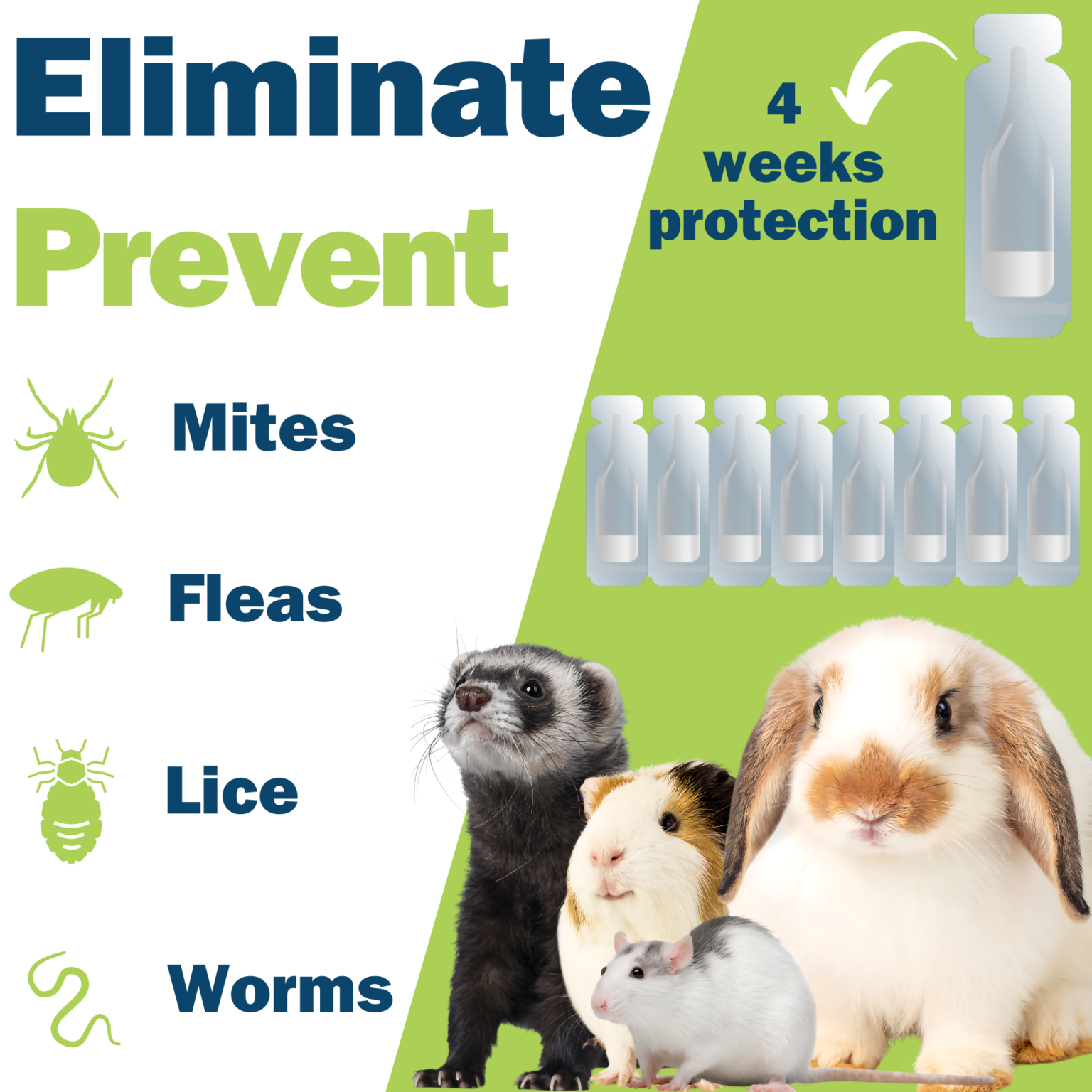 Intermectin Rabbit Spot On Anti-Parasite x8 For Guinea Pigs, Rabbits, Ferrets, & Rats