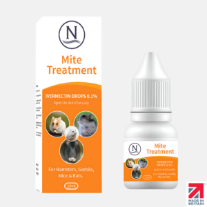 Mite Treatment Spot-OnHamsters Gerbils, Mice, Rats,Ivermectin 10ml100 Drops
