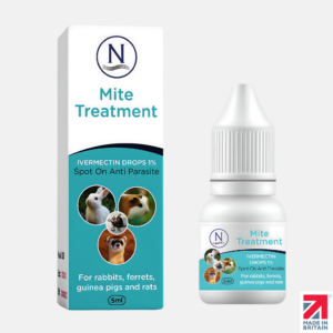 Mite Treatment Spot-OnRabbits, Guinea Pigs, Ferrets, RatsIvermectin 5ml50 Drops