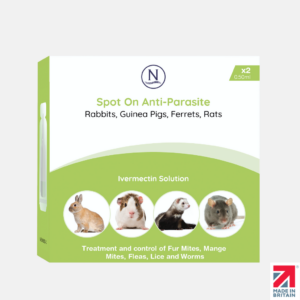 Spot On Anti-ParasiteRabbit, Guinea Pig, Ferret, RatIvermectin x2 Pipette2 Doses