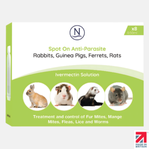Spot On Anti-ParasiteRabbit, Guinea Pig, Ferret, RatIvermectin x8 Pipette8 Doses