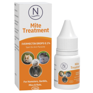 Mite Treatment Spot-OnHamsters Gerbils, Mice, Rats,Ivermectin 10mlApprox 170 Drops